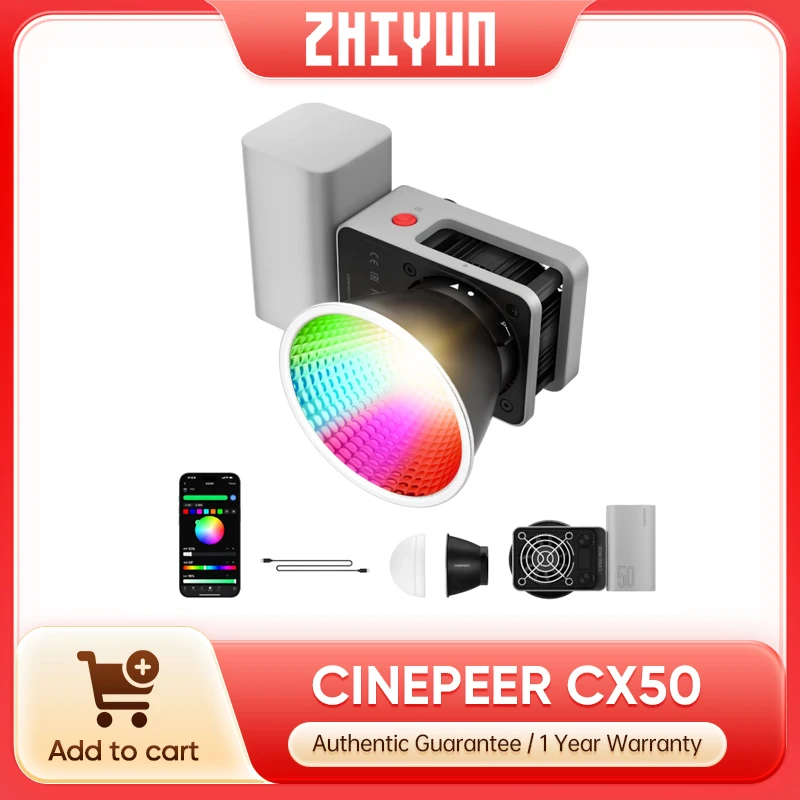 Zhiyun CINEPEER CX50 RGB Video - Photography Lighting Kit Portable recension och pris