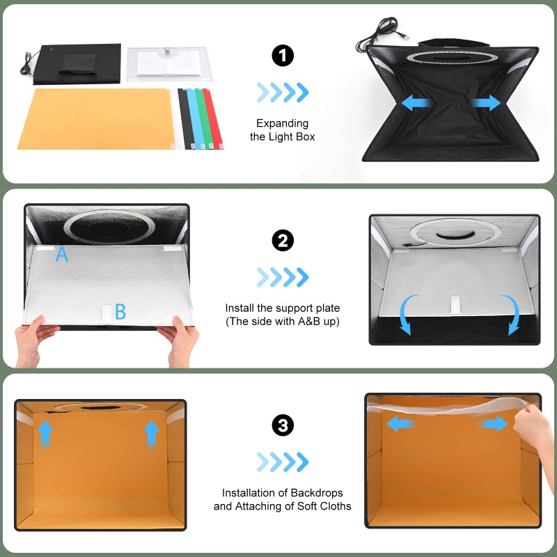Lightdow Photo Studio Light Bo - Photography Lighting Kit Portable recension och pris