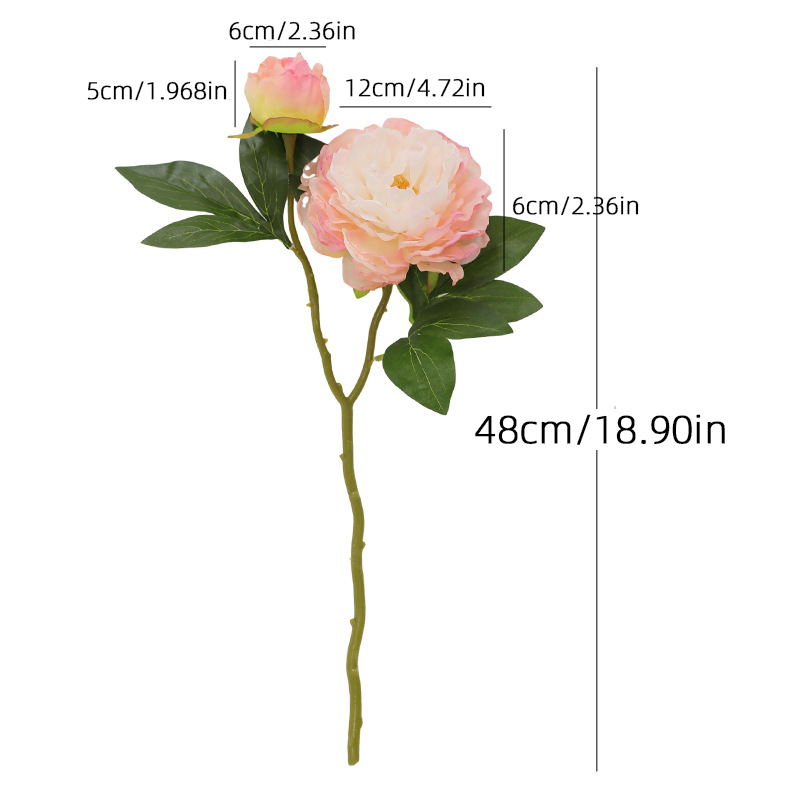 1PC Retro 2 Head Peony Simulat - Photography Artificial Lighting recension och pris