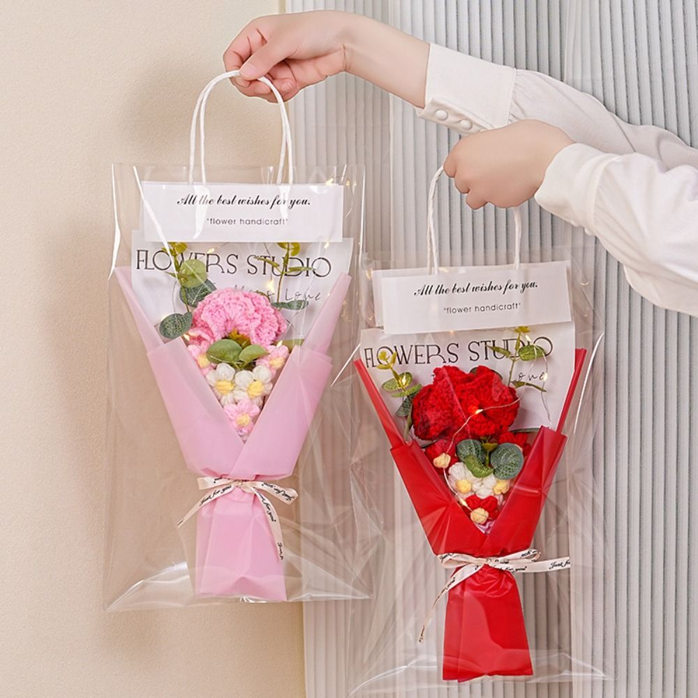 Knitted Crochet Flowers Bouque - Photography Artificial Lighting recension och pris