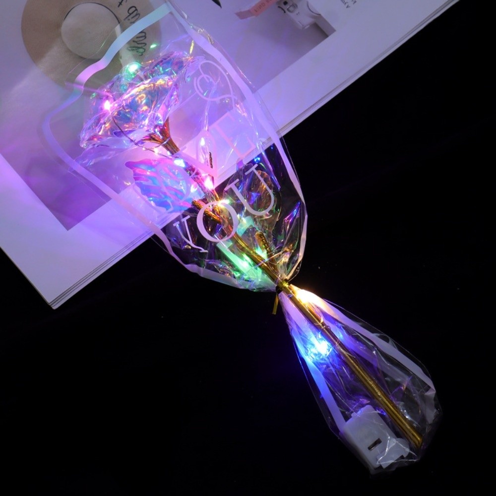 Glowing Gold Foil Rose Flower  - Photography Artificial Lighting recension och pris