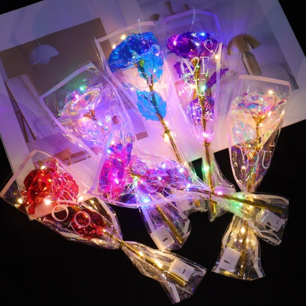 Glowing Gold Foil Rose Flower  - Photography Artificial Lighting recension och pris